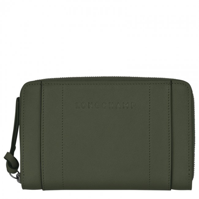 Longchamp Women's 3D Wallet Khaki - Leather | Khaki