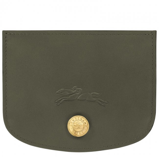 Longchamp Women's Épure Card holder Khaki - Leather | Khaki