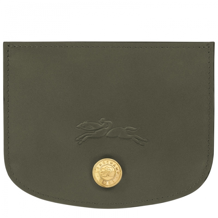 Longchamp Women's Épure Card holder Khaki - Leather | Khaki