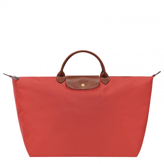 Longchamp Women's Le Pliage Original L Travel bag Tomato - Recycled canvas | Tomato