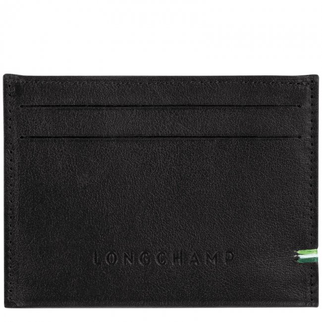 Longchamp Men's sur Seine Card holder Black - Leather | Black