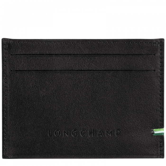 Longchamp Men's sur Seine Card holder Black - Leather | Black