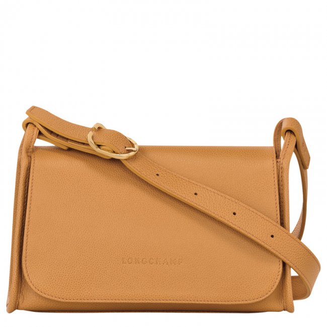 Longchamp Women's Le Foulonné M Crossbody bag Walnut - Leather | Walnut