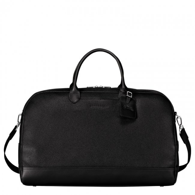 Longchamp Men's Le Foulonné L Travel bag Black - Leather | Black