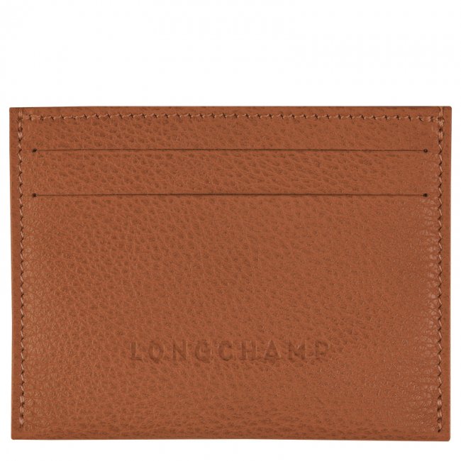 Longchamp Men's Le Foulonné Card holder Caramel - Leather | Caramel