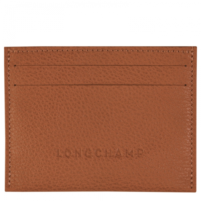 Longchamp Men's Le Foulonné Card holder Caramel - Leather | Caramel