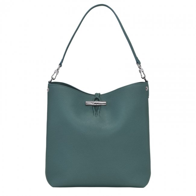 Longchamp Women's Le Roseau M Shoulder bag Cedar - Leather | Cedar