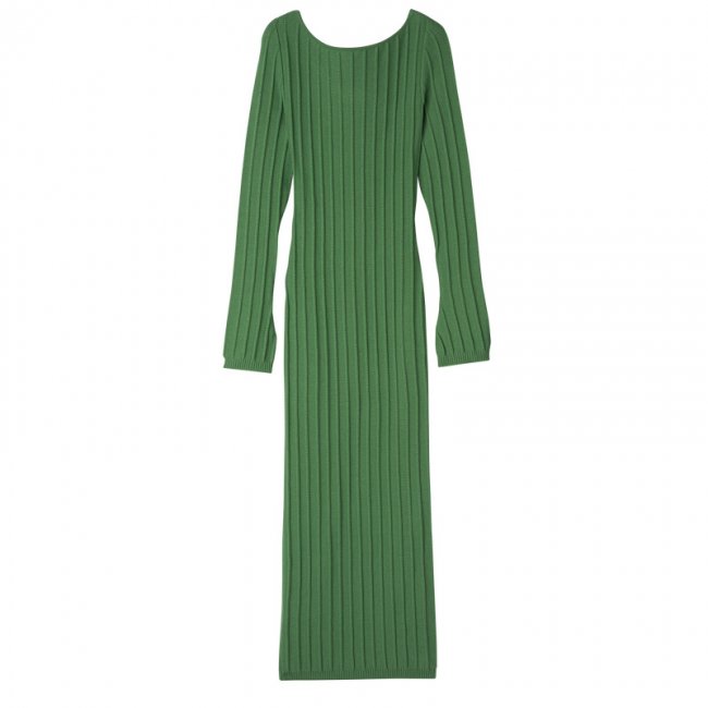 Longchamp Women's Long dress Thyme - Knit | Thyme
