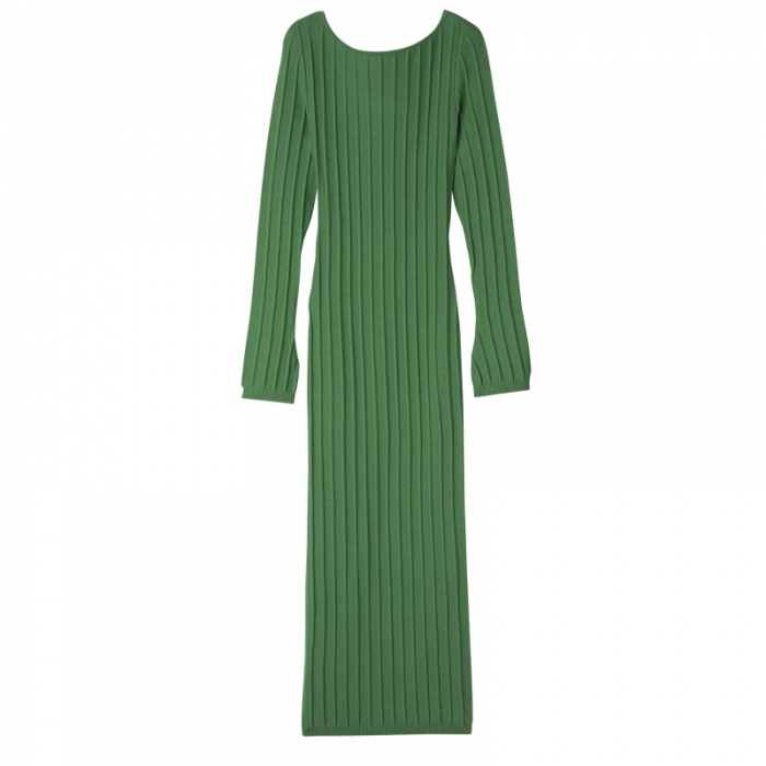 Longchamp Women's Long dress Thyme - Knit | Thyme