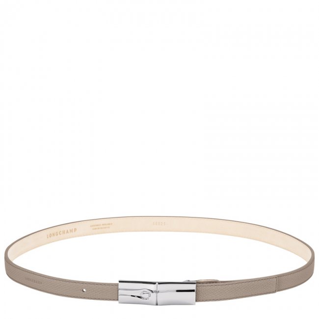 Longchamp Women's Le Roseau Ladies' belt Clay - Leather | Clay