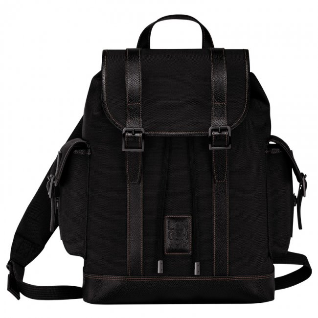 Longchamp Men's Boxford Backpack Black - Recycled canvas | Black