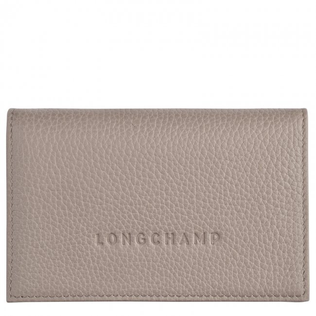 Longchamp Men's Le Foulonné Card holder Turtledove - Leather | Turtledove