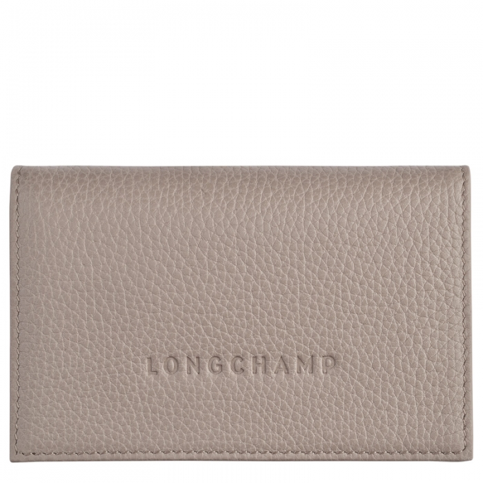 Longchamp Men's Le Foulonné Card holder Turtledove - Leather | Turtledove