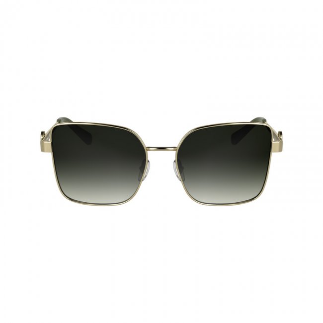 Longchamp Women's Sunglasses Gold/Khaki - Metal | Gold/Khaki