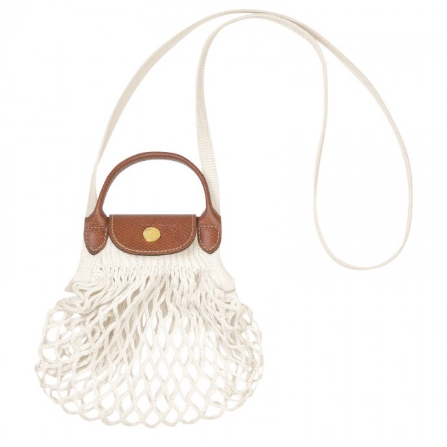 Longchamp Women's Le Pliage Filet XS Mesh bag Ecru - Canvas | Ecru