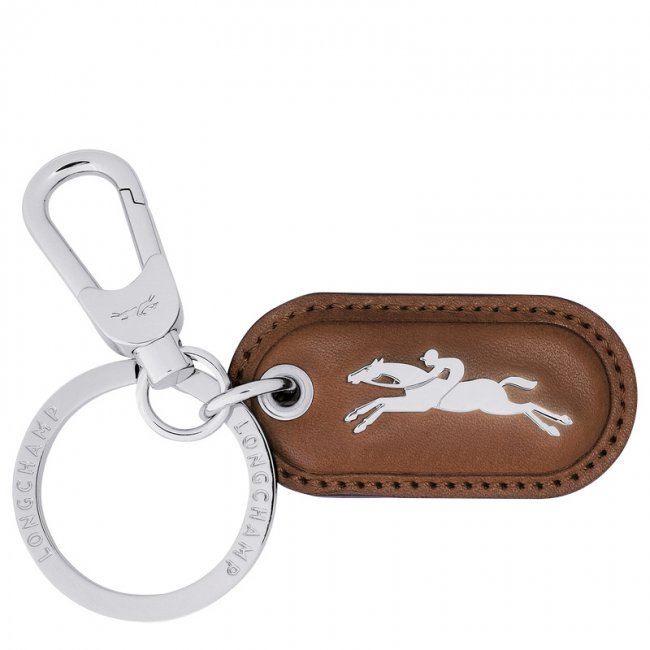 Longchamp Women's Le Roseau Key ring Cognac - Leather | Cognac