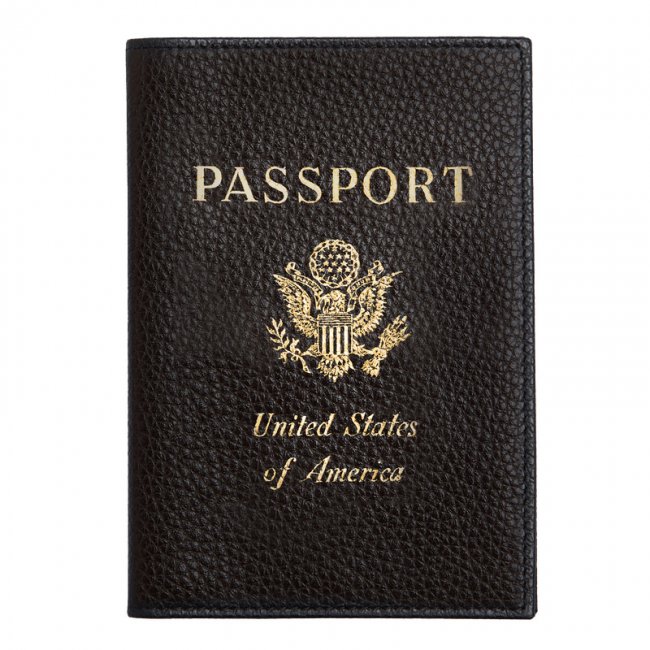 Longchamp Women's Le Foulonné Passport cover Black - Leather | Black