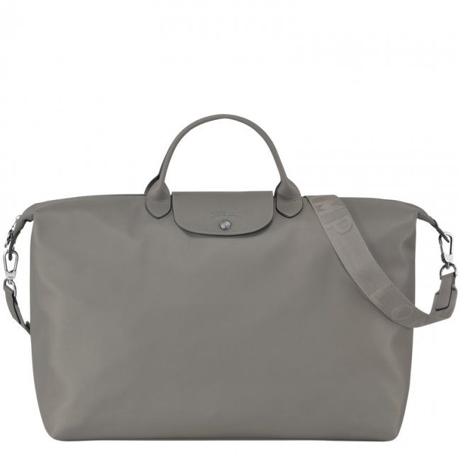 Longchamp Men's Le Pliage Xtra L Travel bag Turtledove - Leather | Turtledove