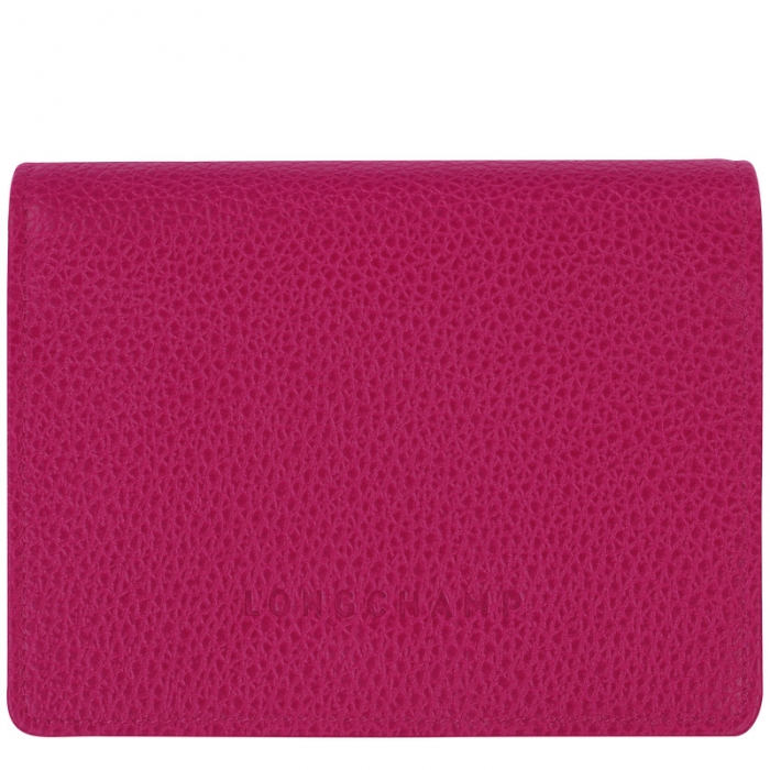 Longchamp Men's Le Foulonné Wallet Beetroot - Leather | Beetroot