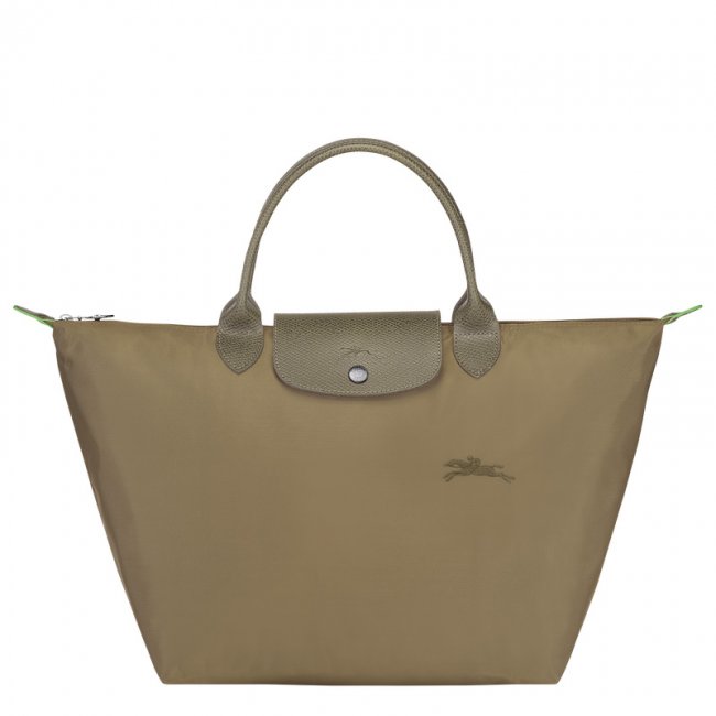 Longchamp Women's Le Pliage Green M Handbag Artichoke - Recycled canvas | Artichoke