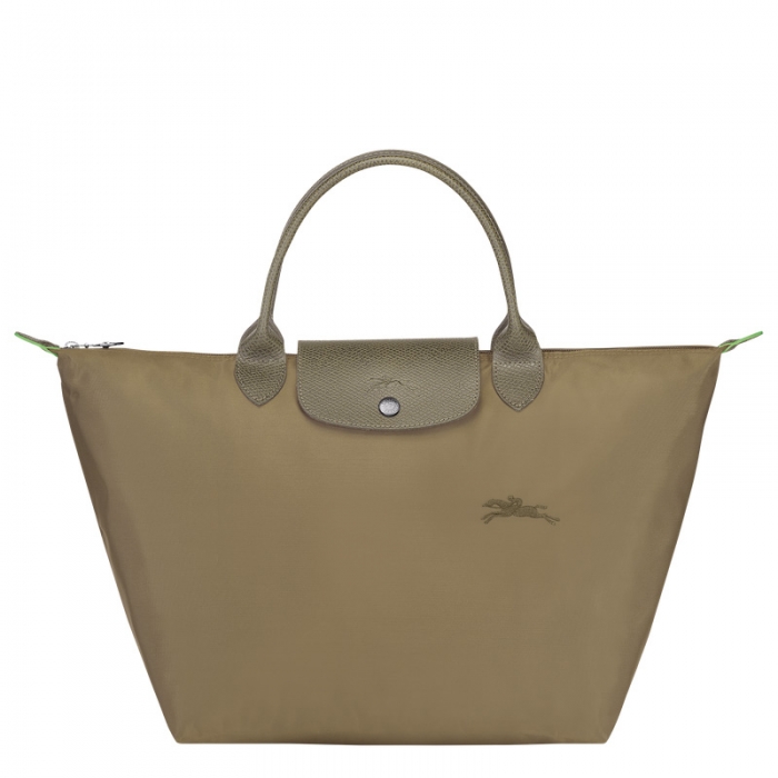 Longchamp Women's Le Pliage Green M Handbag Artichoke - Recycled canvas | Artichoke