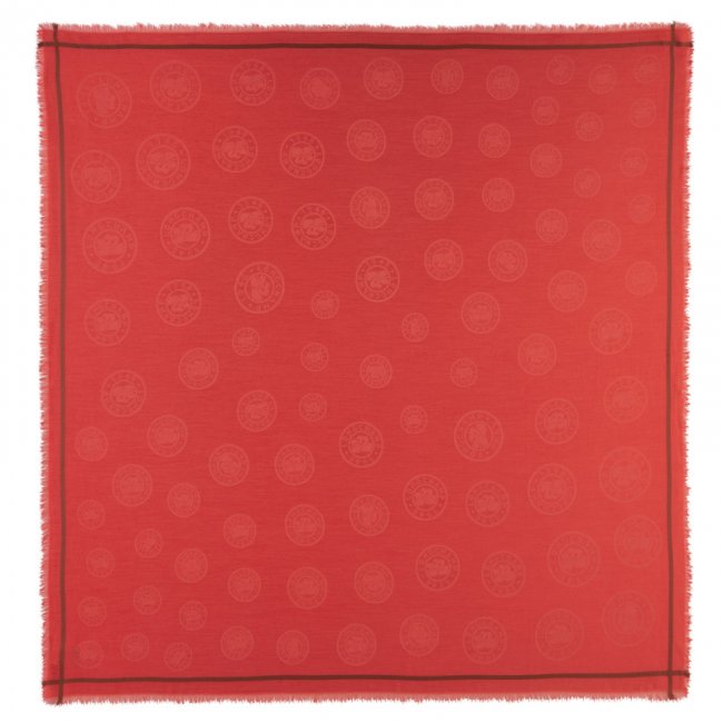 Longchamp Men's La Médaille Shawl Tomato - Cotton blend | Tomato