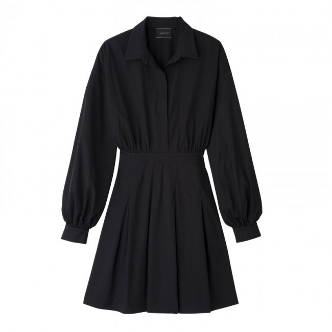 Longchamp Women's Dress Black - Popelin | Black