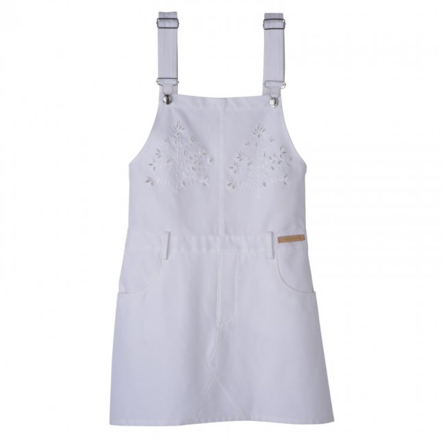 Longchamp Women's Dress White - Embroidered gabardine | White