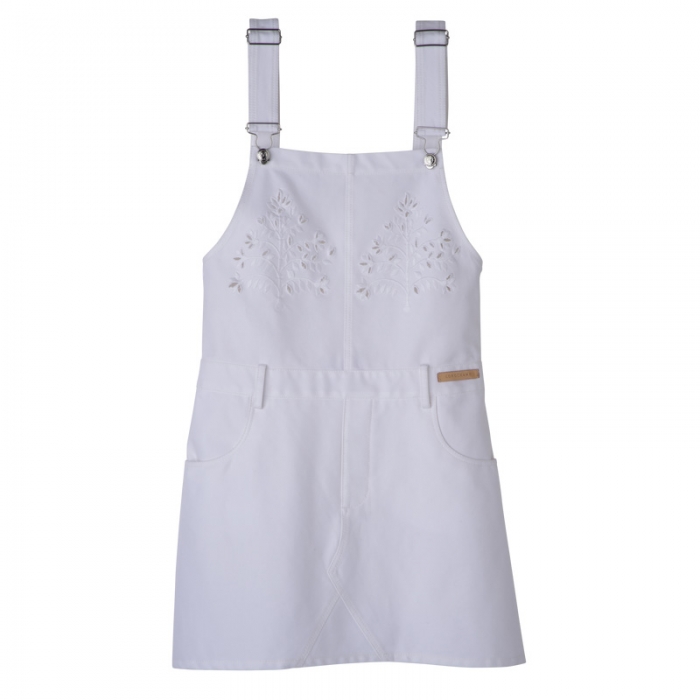 Longchamp Women's Dress White - Embroidered gabardine | White