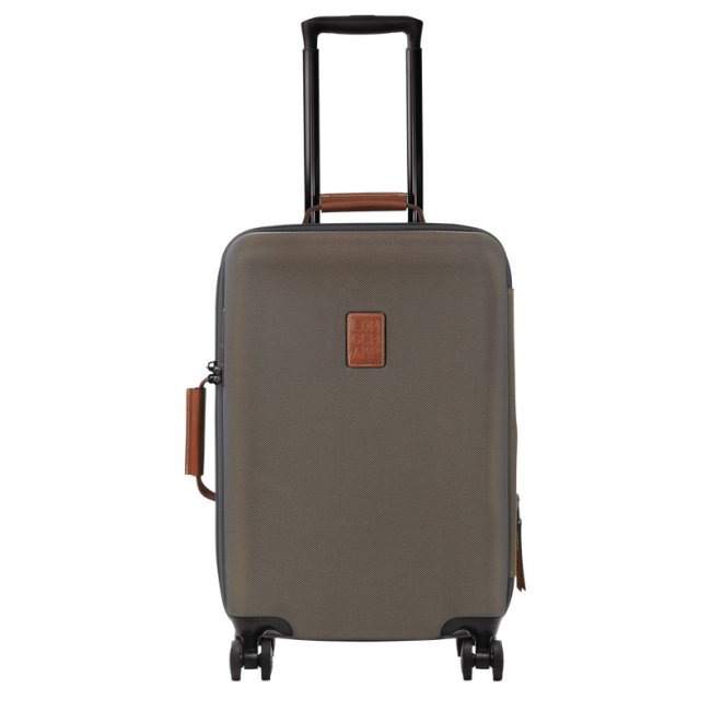 Longchamp Men's Boxford S Suitcase Brown - Recycled canvas | Brown