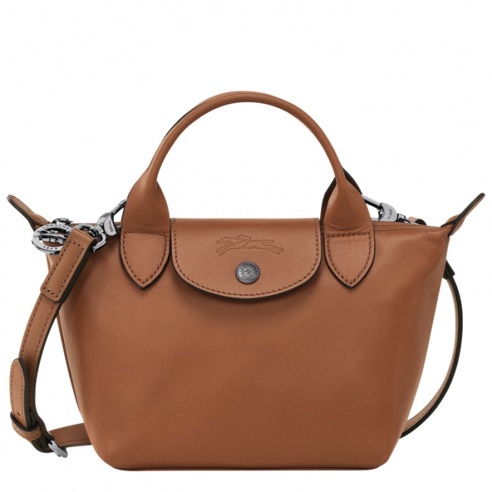 Longchamp Women's Le Pliage Xtra XS Handbag Cognac - Leather | Cognac