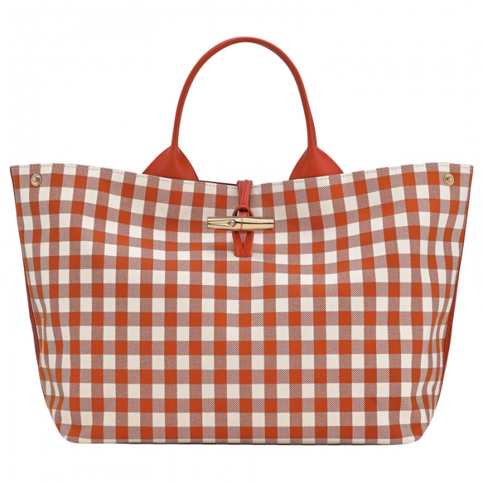Longchamp Women's Le Roseau L Handbag Bark - Canvas | Bark