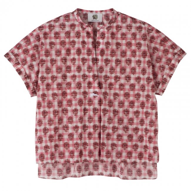 Longchamp Women's Blouse Blush - Vichy print veil | Blush