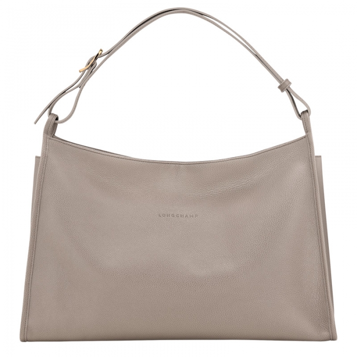 Longchamp Women's Le Foulonné XL Shoulder bag Turtledove - Leather | Turtledove