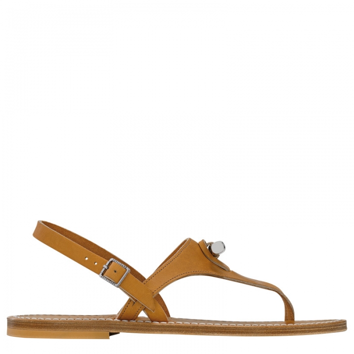 Longchamp Women's x K.Jacques Sandals Natural - Leather | Natural