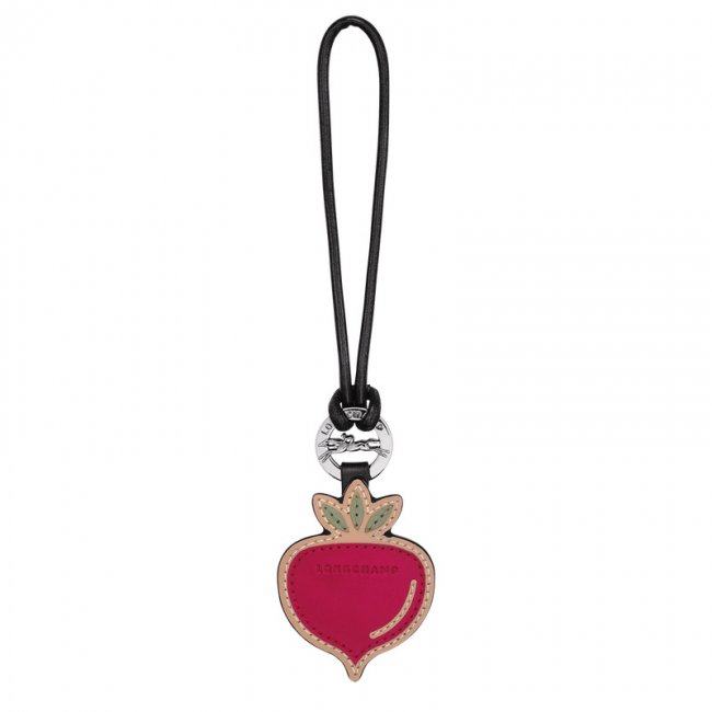 Longchamp Men's Longcharm Keyring Beetroot - Leather | Beetroot