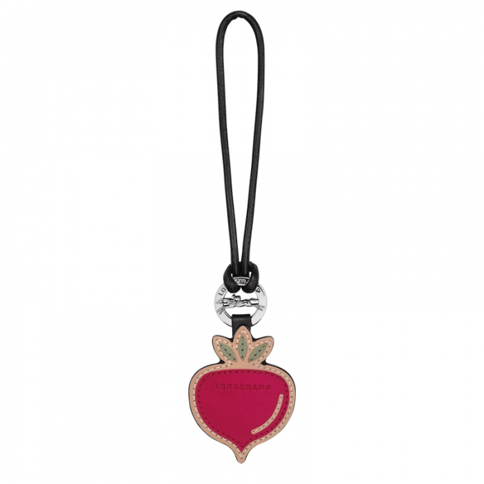 Longchamp Men's Longcharm Keyring Beetroot - Leather | Beetroot