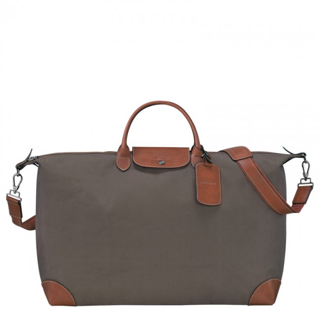 Longchamp Women's Boxford XL Travel bag Brown - Recycled canvas | Brown