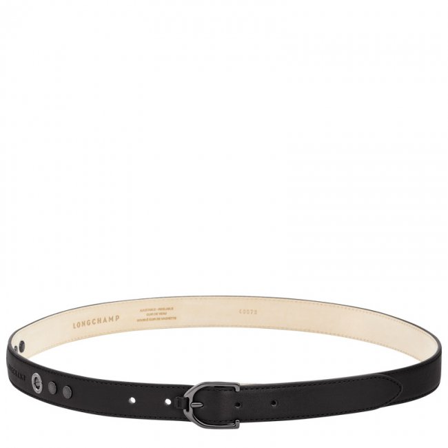 Longchamp Women's 3D Ladies' belt Black - Leather | Black