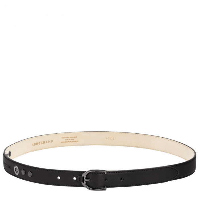 Longchamp Women's 3D Ladies' belt Black - Leather | Black