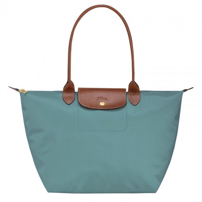 Longchamp Women's Le Pliage Original L Tote bag Eucalyptus - Recycled canvas | Eucalyptus