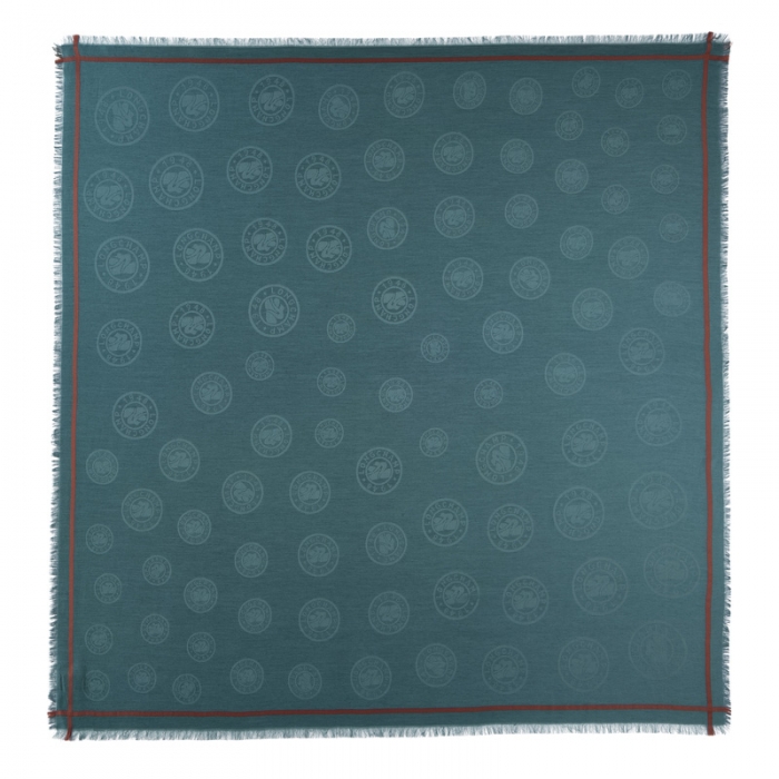 Longchamp Men's La Médaille Shawl Peacock - Cotton blend | Peacock