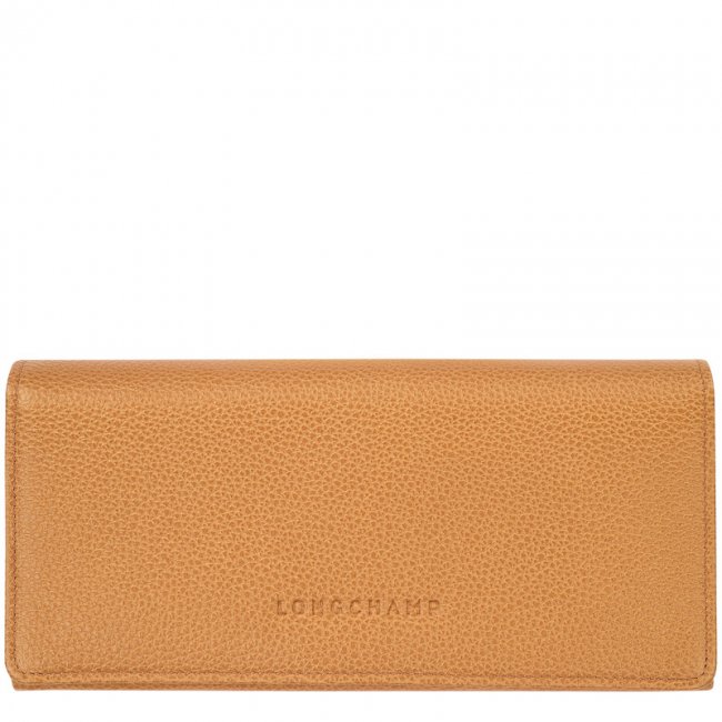 Longchamp Women's Le Foulonné Continental wallet Walnut - Leather | Walnut