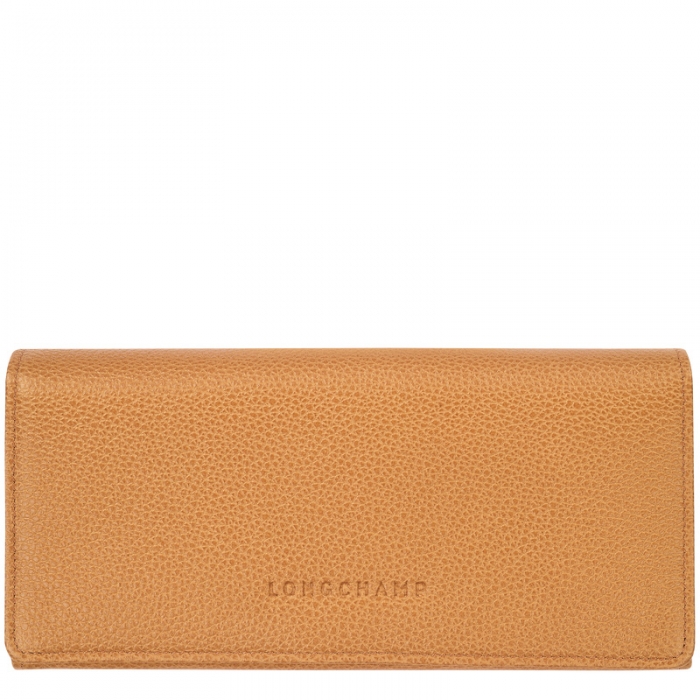 Longchamp Women's Le Foulonné Continental wallet Walnut - Leather | Walnut