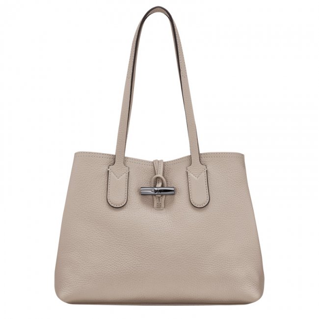Longchamp Women's Le Roseau Essential M Tote bag Clay - Leather | Clay