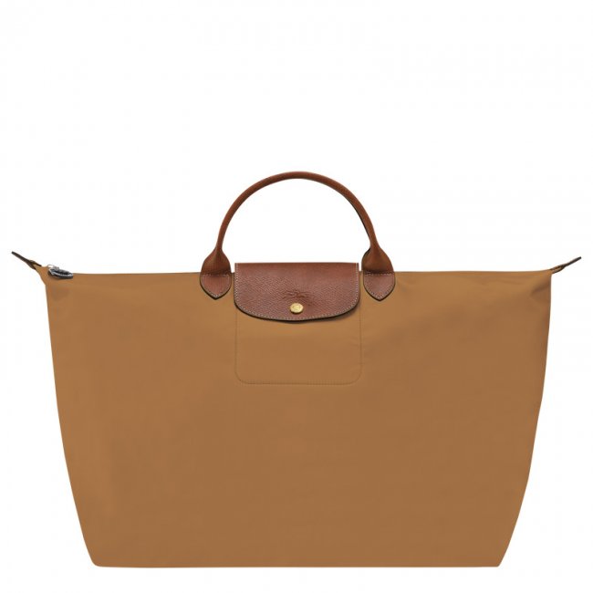 Longchamp Women's Le Pliage Original L Travel bag Fawn - Recycled canvas | Fawn