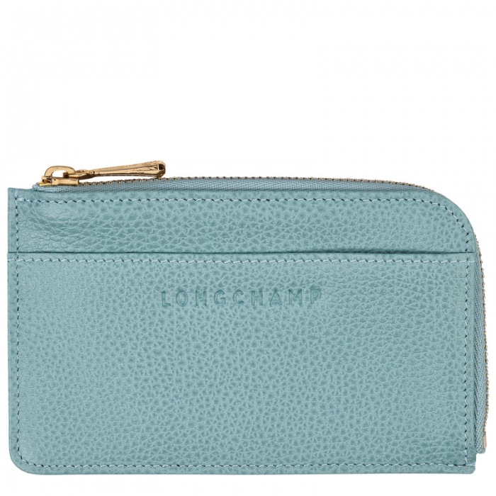 Longchamp Women's Le Foulonné Card holder Eucalyptus - Leather | Eucalyptus