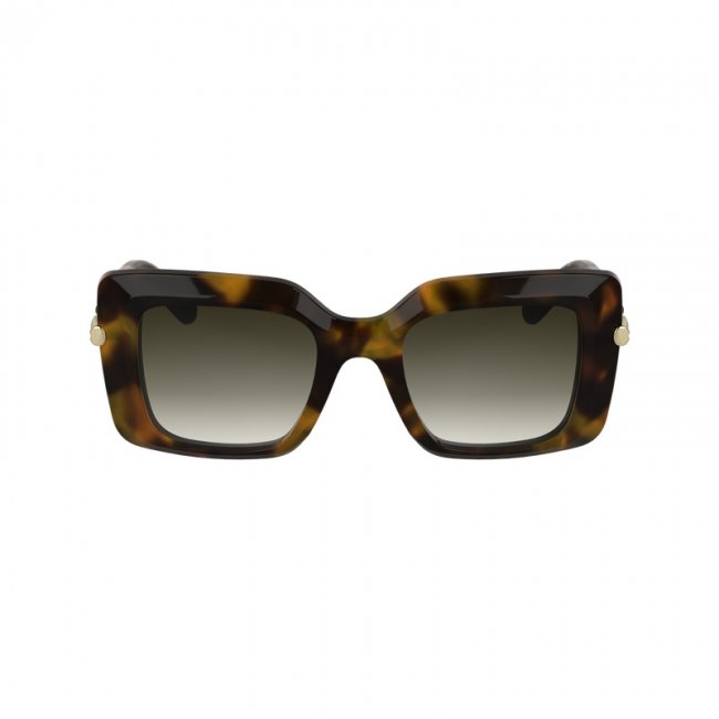 Longchamp Women's Sunglasses Havana Brown/Green - Acetate | Havana Brown/Green
