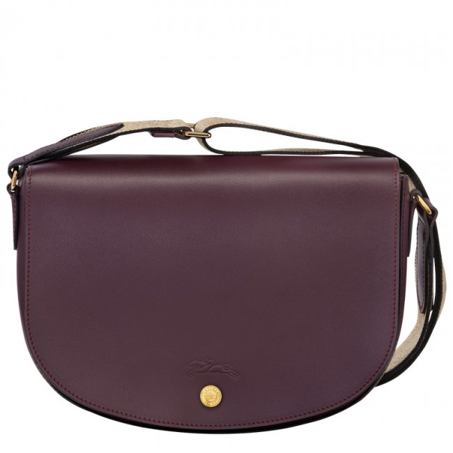 Longchamp Women's Épure M Crossbody bag Eggplant - Leather | Eggplant