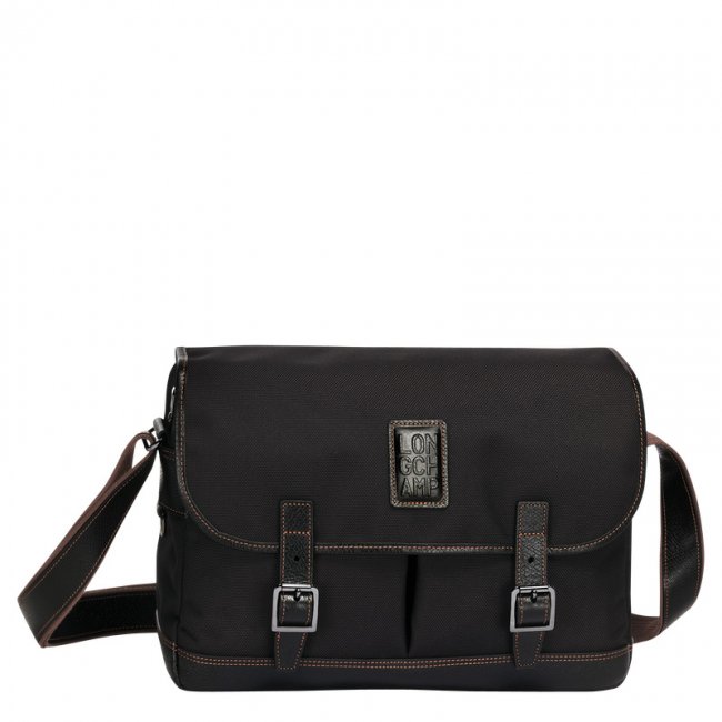 Longchamp Men's Boxford L Crossbody bag Black - Recycled canvas | Black